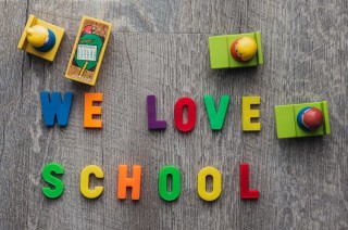 top-down-shot-of-the-sentence-we-love-school-wri-2023-03-01-03-00-43-utc
